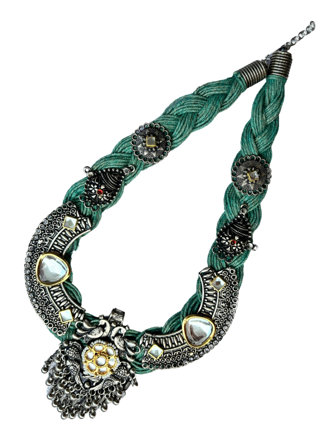 VIVAZS The Light Green Jute Necklace